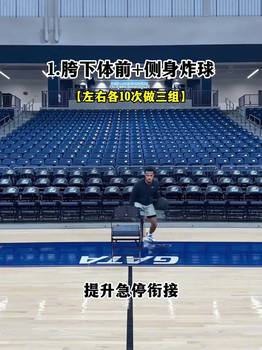 “强化异侧脚急停后衔接的四种运球提升的加重球训练动作”